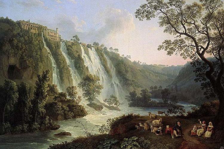 Jakob Philipp Hackert Villa of Maecenas and Waterfalls in Tivoli